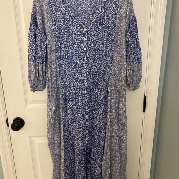 Hatch Size 2 Maternity Nessa Blue Floral Dress - Picture 7 of 8